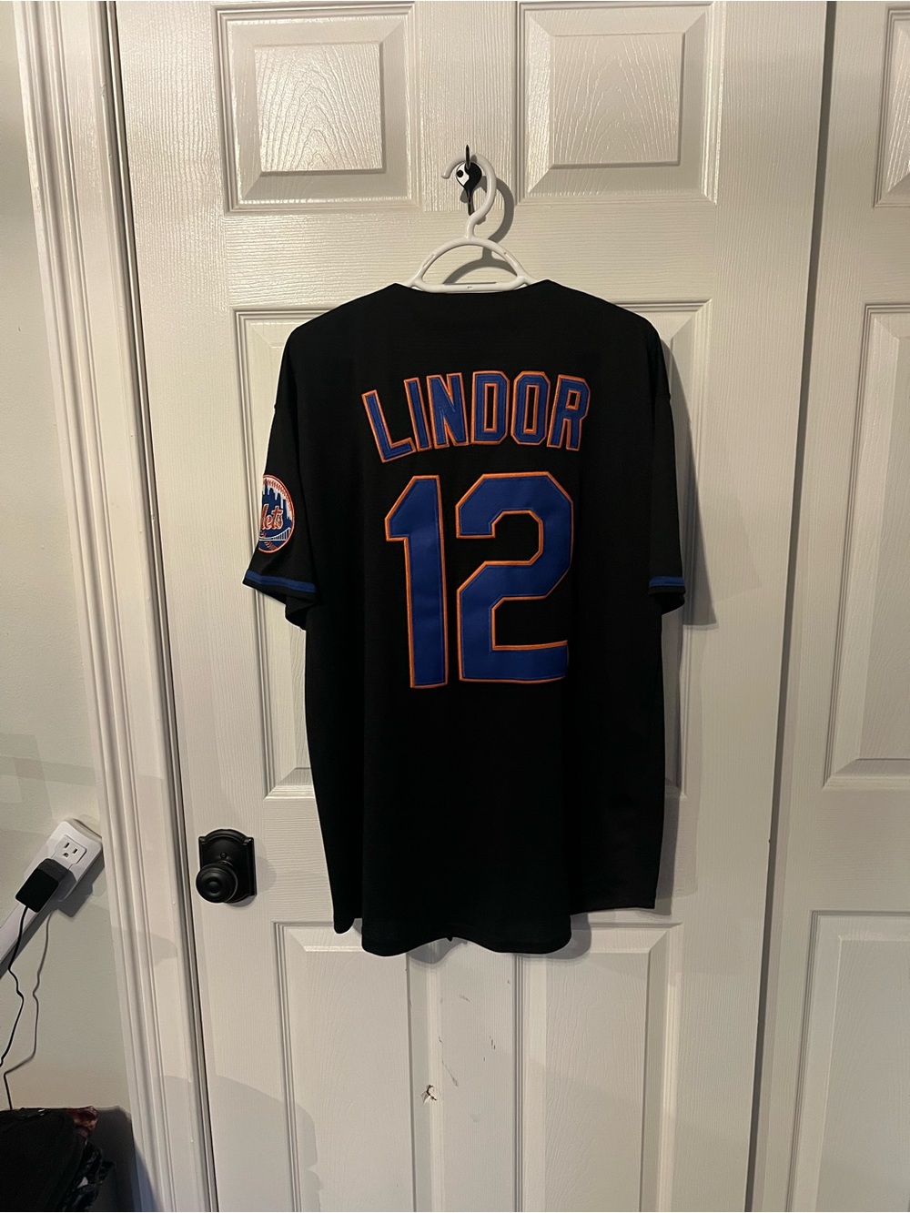 Francisco Lindor #12 Black Mets Baseball Jersey